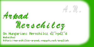 arpad merschilcz business card